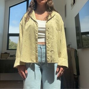 Elegant Yellow Women's button down